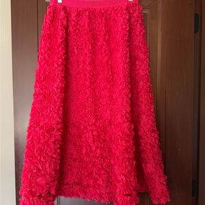 Anthropologie bright pink midi skirt by Maeve, size 6, NWT